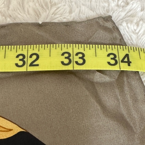 80s Express Silk Scarf Royal Lions Crest Hand Rolled 34” Square Baroque - Picture 2 of 5